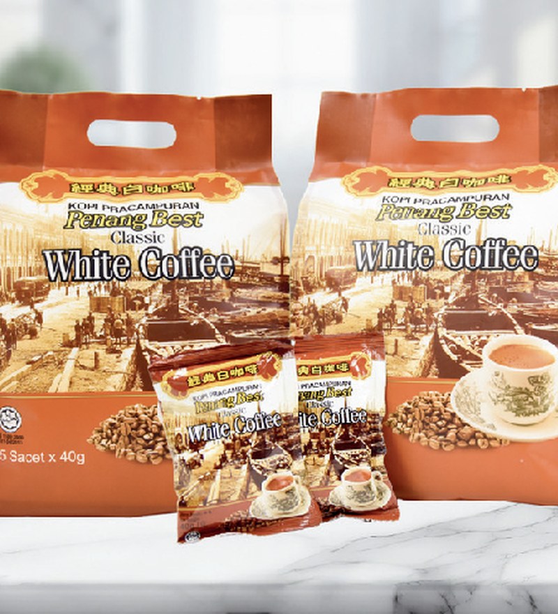 Penang Best White Coffee Classic premix packs and sachets